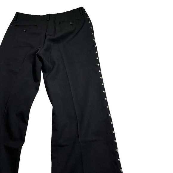 Junya Watanabe Comme Des Garçons Studded Rivet Black Wide Leg Trousers Medium 07 - Picture 4 of 10
